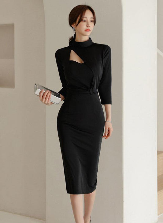Tamisa Black Dress - One Chic Store